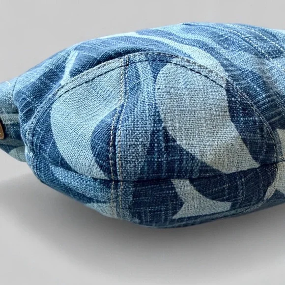 Coach Blue Denim Jumbo Signature Hobo Shoulder Bag 12190 China - Picture 3 of 9